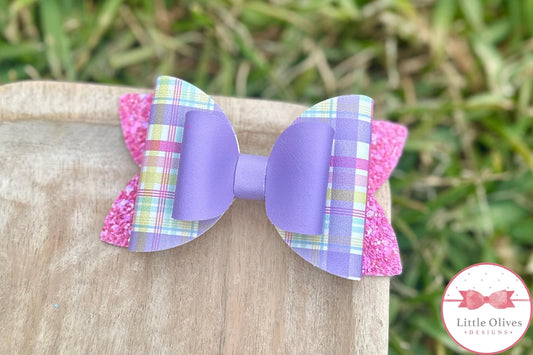 PASTEL PLAID BOW 1