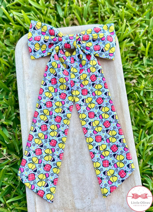 PENCILS & APPLES LONG SOPHIE BOW