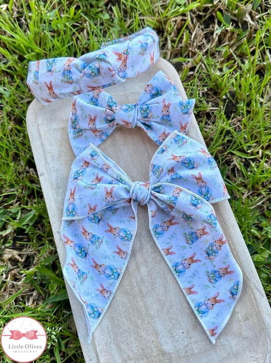 PETER BUNNY HEADBAND AND BOWS