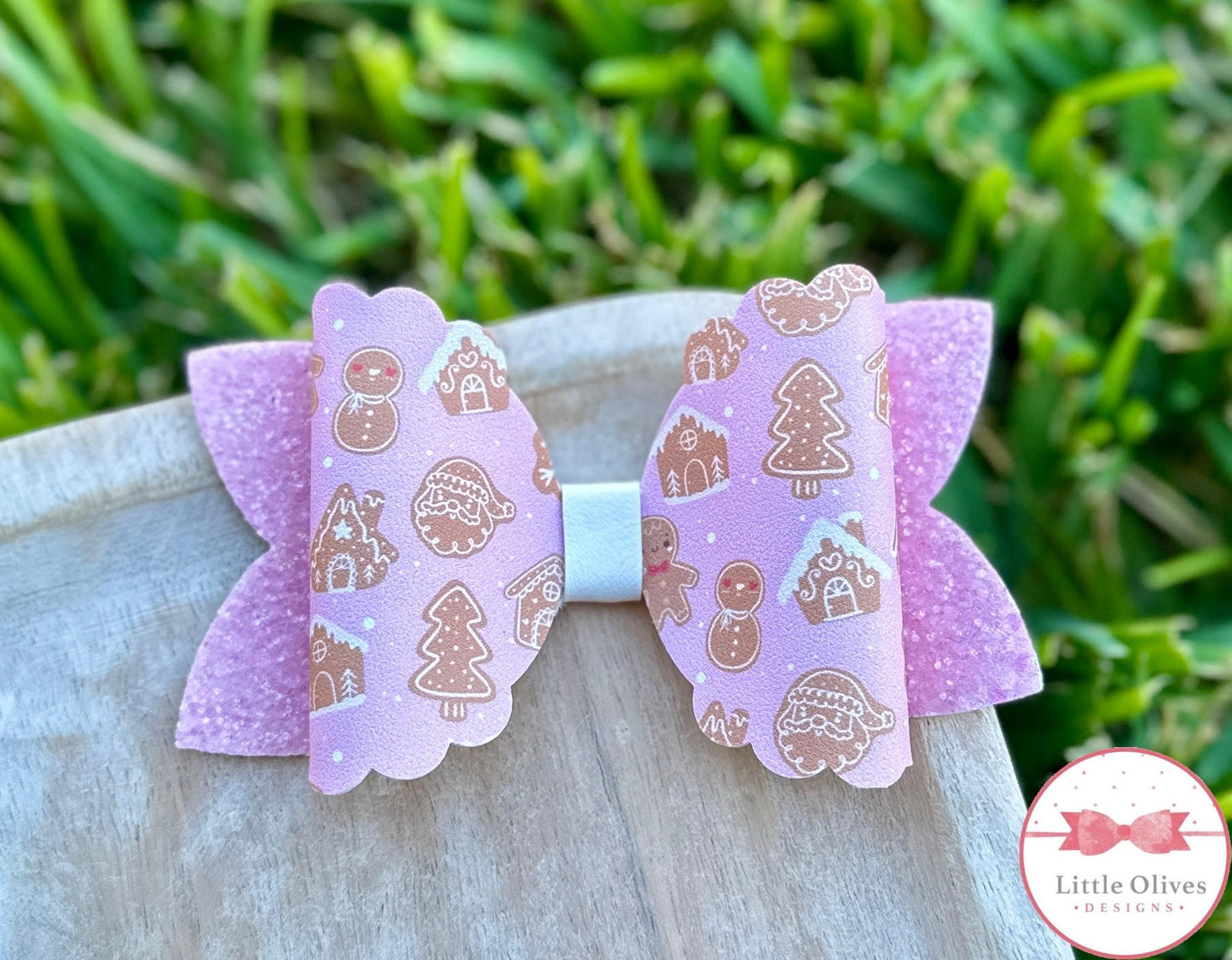 PINK GINGERBREAD COOKIES BOW