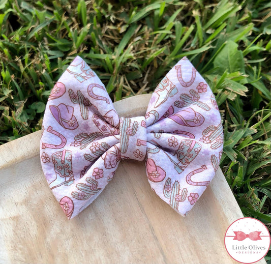 PINK RODEO GIRL BOW OR SCRUNCHIE