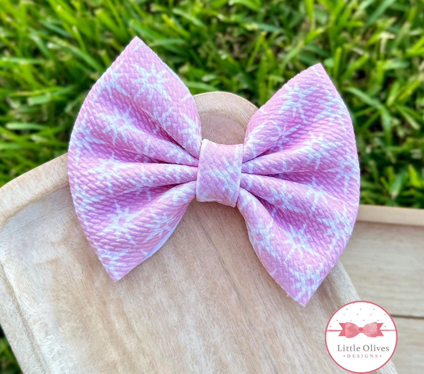 PINK SUN FABRIC BOW