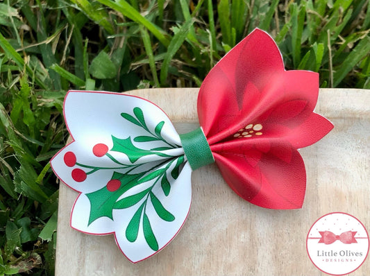 POINTSETTIA PINCH BOW