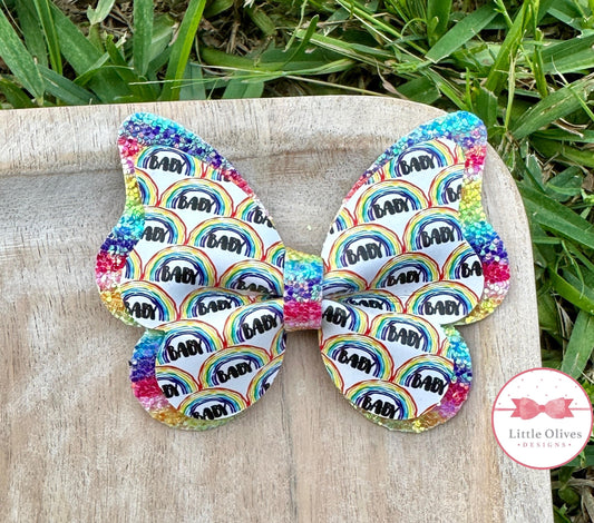 MINI RAINBOW BABY BUTTERFLY BOW