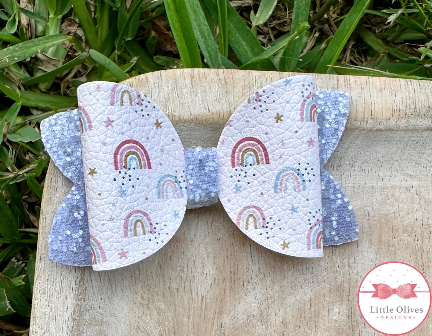 PURPLE RAINBOWS MINI BOW