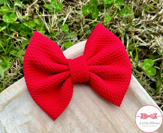 ***NEW RED BOW OR SCRUNCHIE