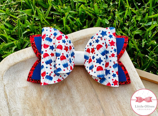 RED WHITE & COOL BOW