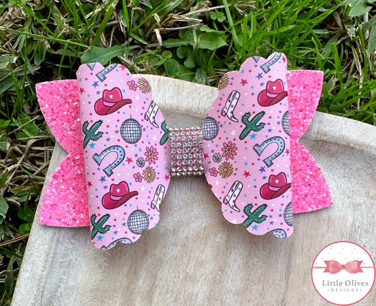 RHINESTONE COWGIRL BOW