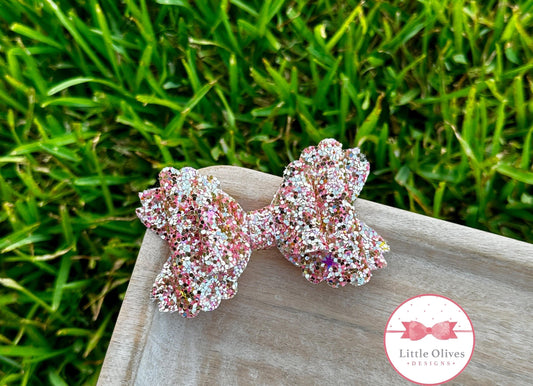 SAND GLITTER BOW