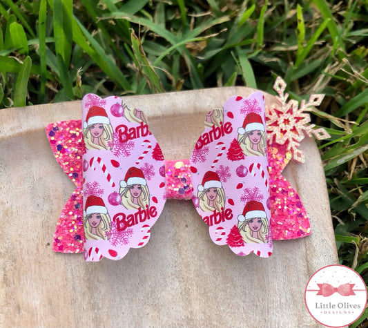 SANTA BARBIE BOW