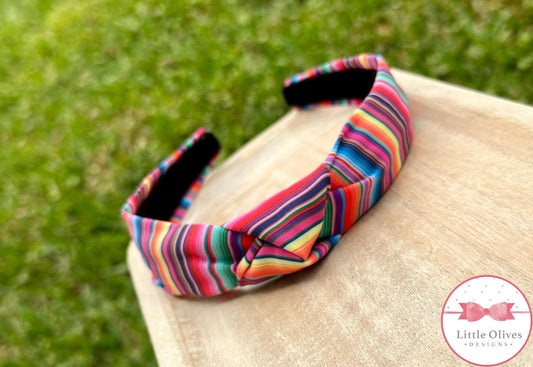 SUNSET SERAPE KNOTTED HEADBAND