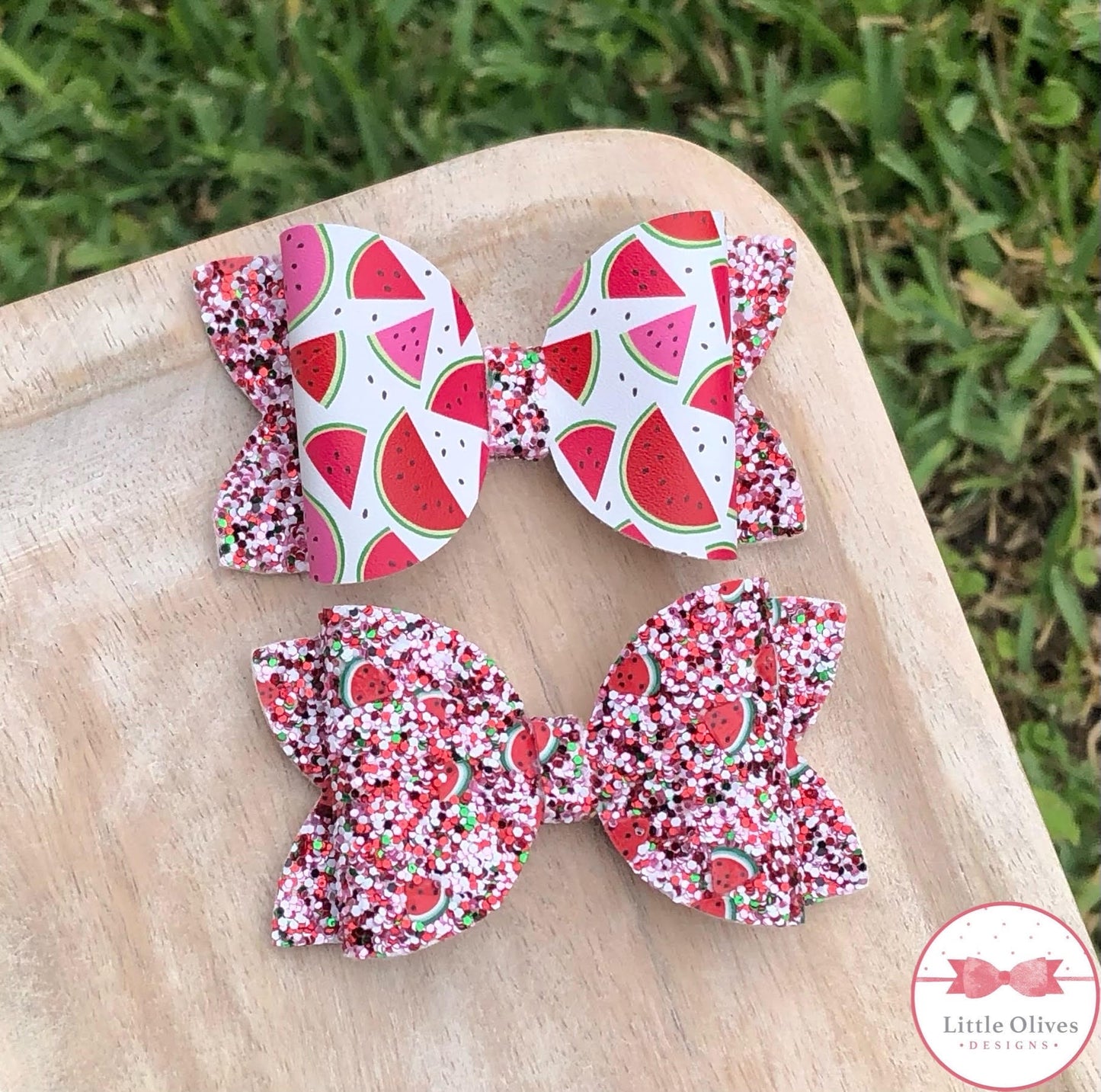 WATERMELON SLICES BOW SET