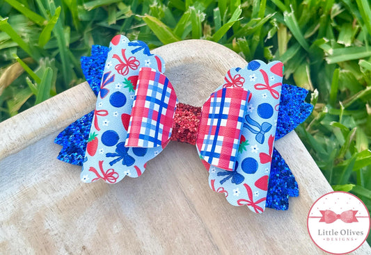 STRAWBERRIES BLUEBERRIES & BOWS BOW