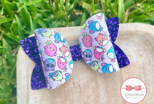 PURPLE SQUISHMALLOW BOW