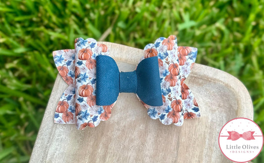 WATERCOLOR PUMPKIN BOW