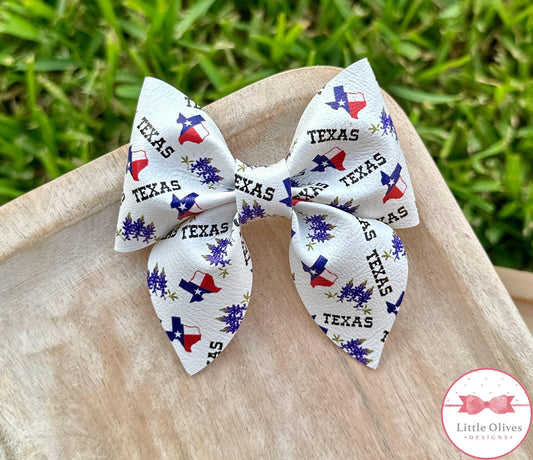 TEXAS BLUEBONNETS SAILOR BOW