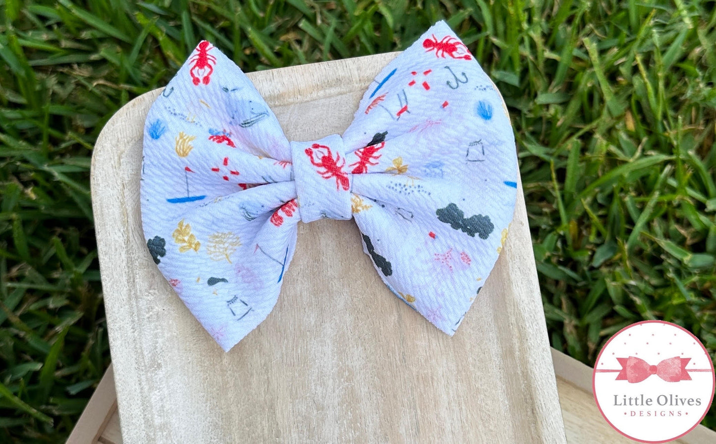 SUMMER BEACH FABRIC BOW