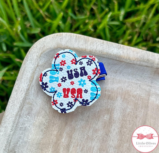 USA FLOWER CLIP