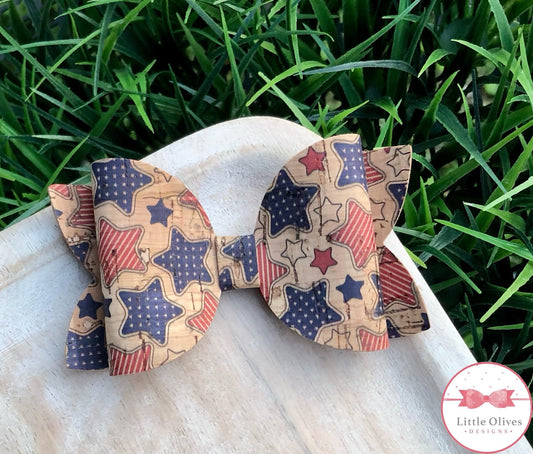 USA STARS CORK BOW