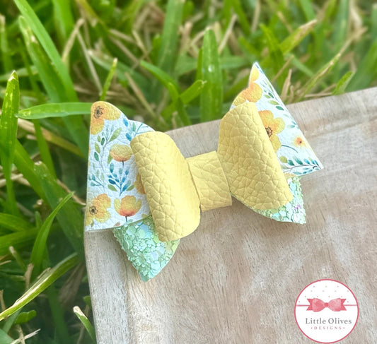 YELLOW FLOWER ABBY BOW