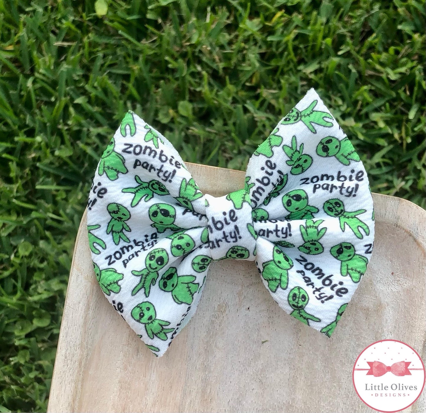 ZOMBIE PARTY BOW OR SCRUNCHIE