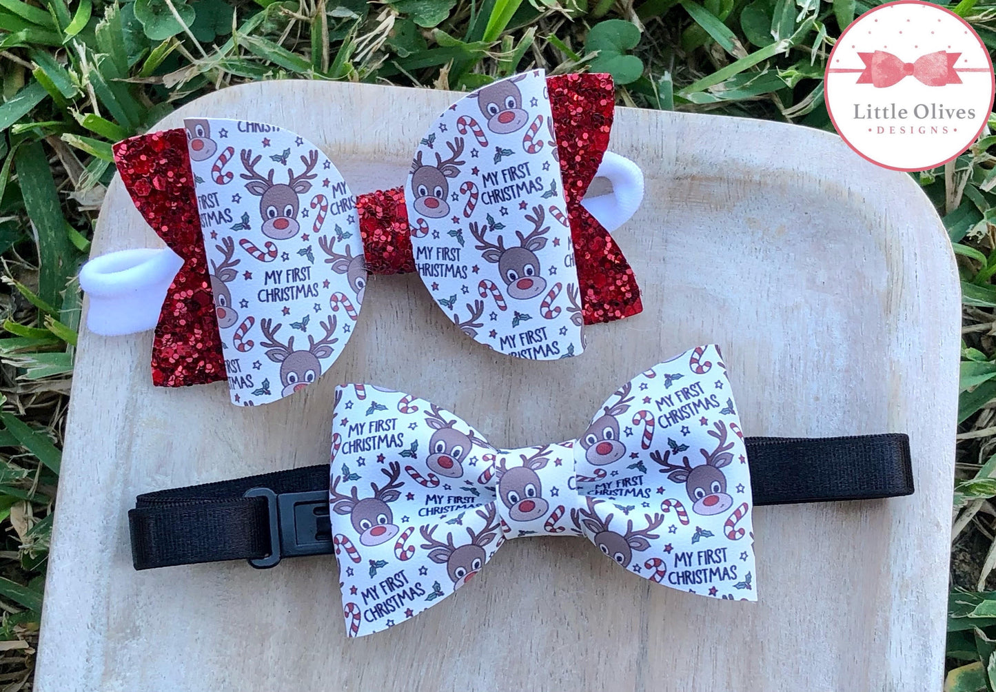 MY FIRST CHRISTMAS BOW AND BOW TIE