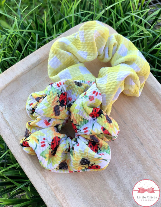 BEE SCRUNCHIE SET - YELLOW