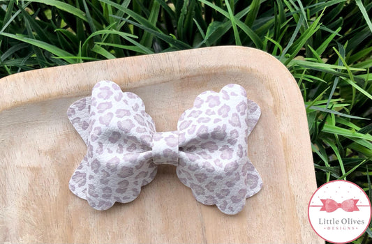 NEUTRAL LEOPARD MARIA BOW