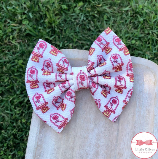 BELLE'S ROSE SCRUNCHIE OR BOW