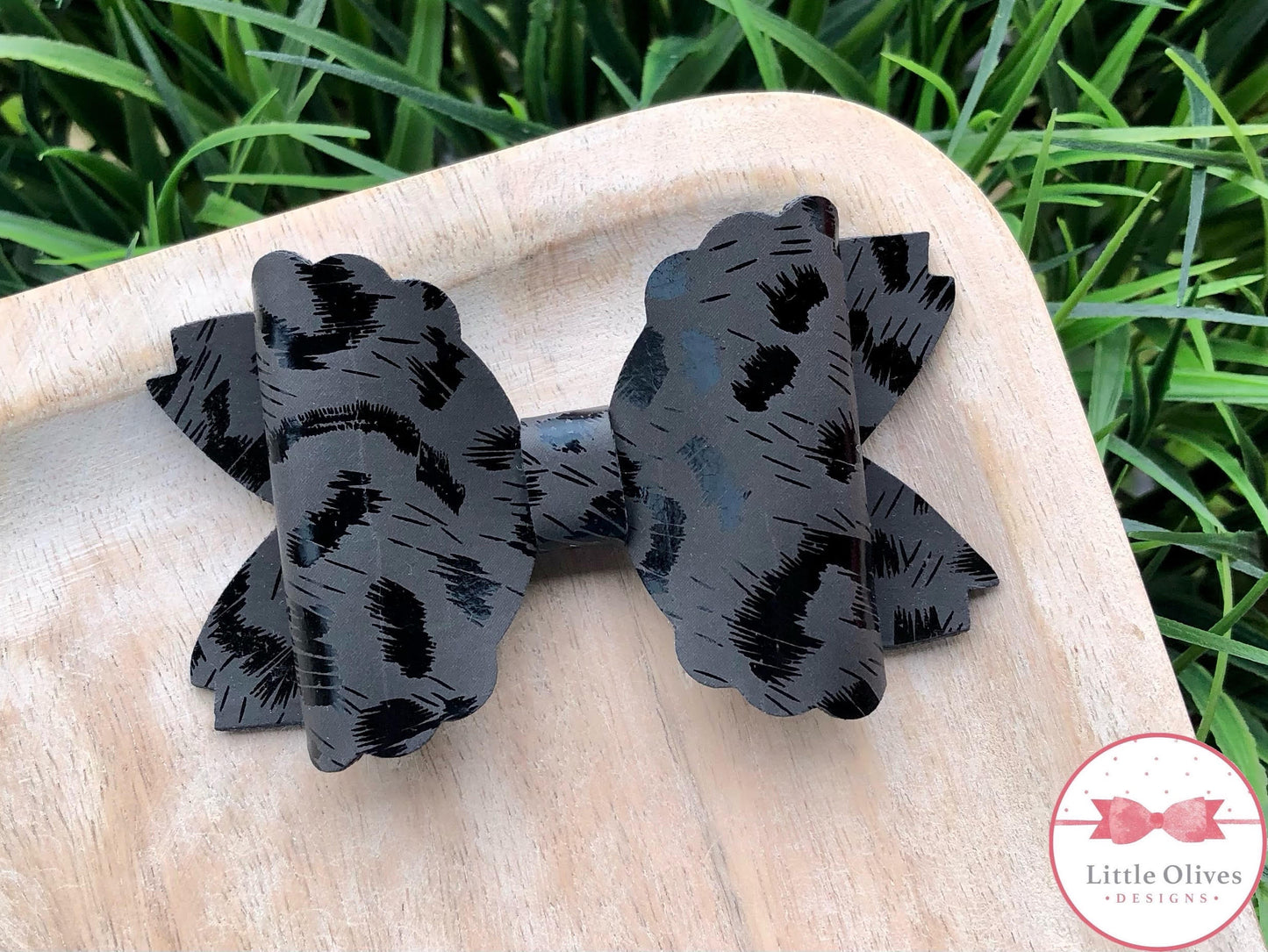 BLACK LEOPARD BOW