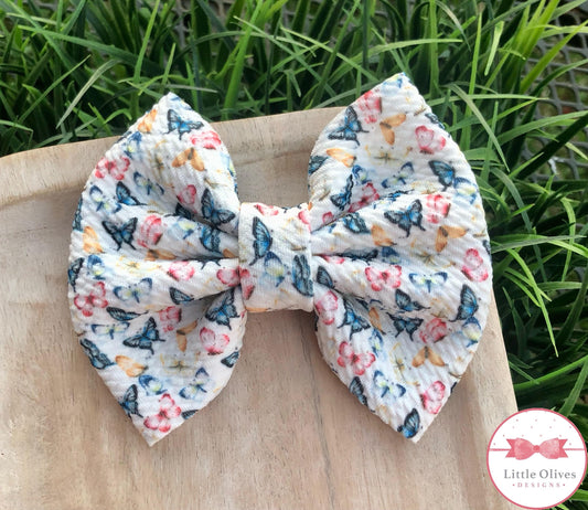 FLUTTER BUTTERFIES SCRUNCHIE OR BOW