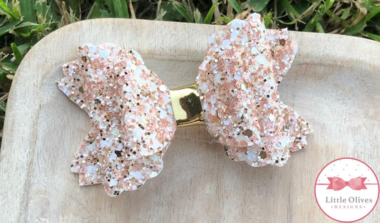 SUGAR COOKIE GLITTER BOW