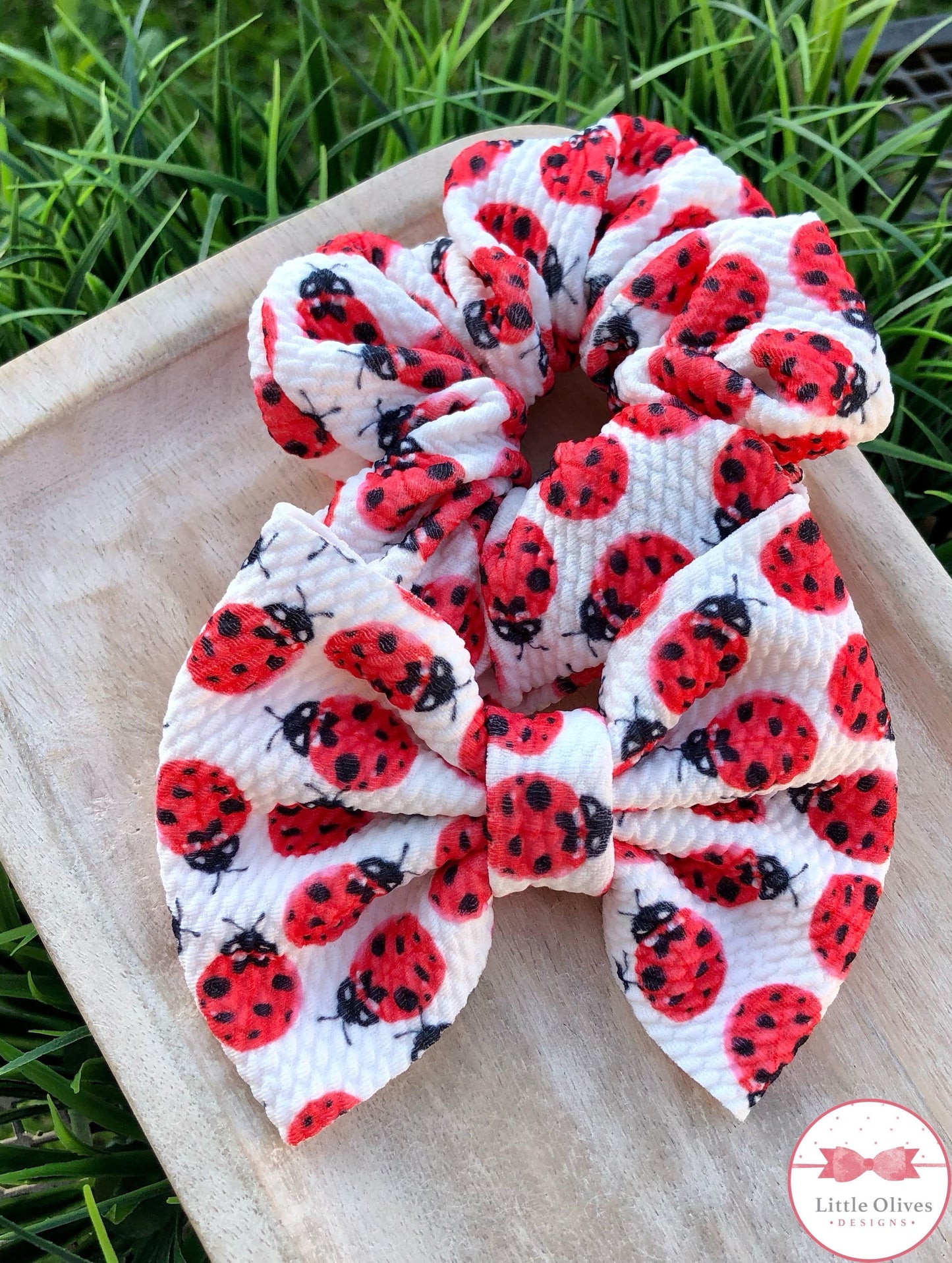 LADYBUG SCRUNCHIE OR BOW