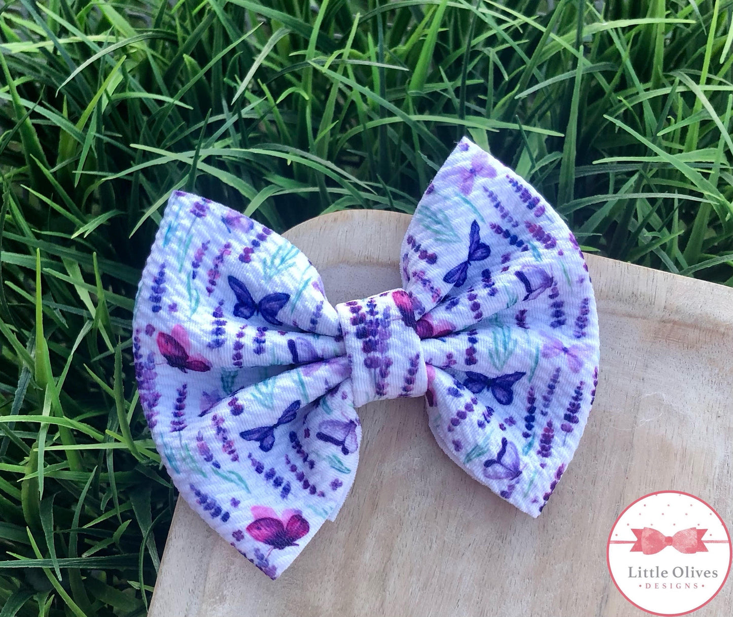 LAVENDER FIELDS SCRUNCHIE OR BOW