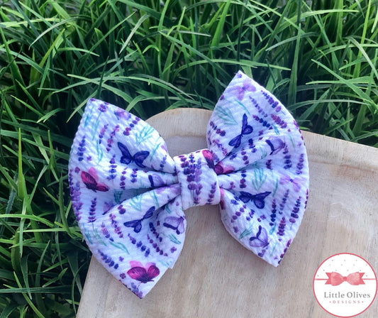 LAVENDER FIELDS SCRUNCHIE OR BOW