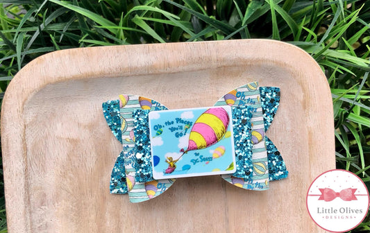 OH THE PLACES - ACRYLIC BOW