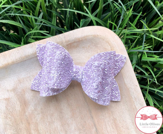 PEARLY SUGAR GLITTER BOW - LAVENDER