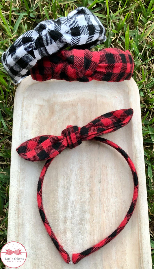 PLAID HEADBANDS