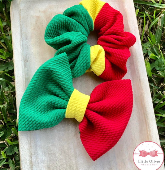 PORTUGAL FLAG SCRUNCHIE AND BOW