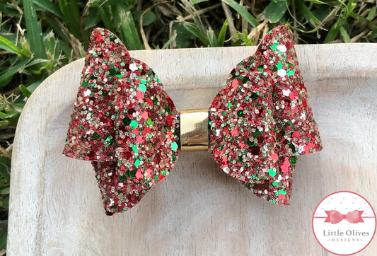 CHRISTMAS SUGAR GLITTER ABBY BOW