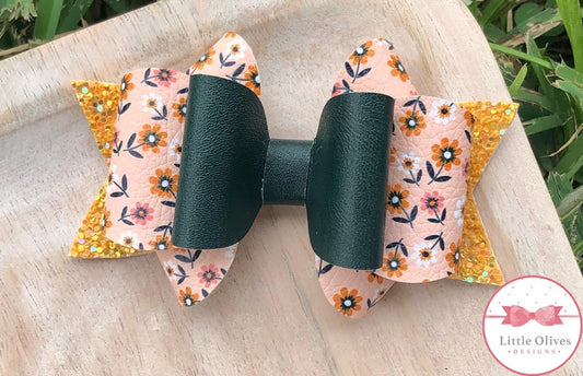 AUTUMN FLORAL BOW