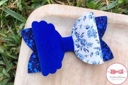 BLAKELY FLORAL VELVET BOW