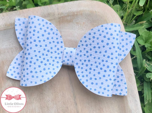 BLUE DOTS BOW