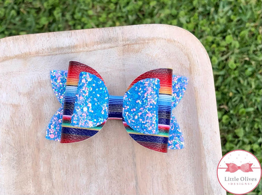 BLUE SERAPE BOW