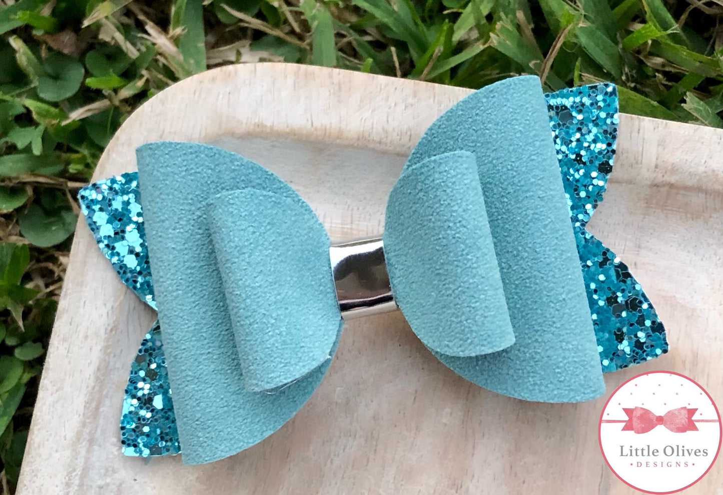 BLUE SUEDE BOW