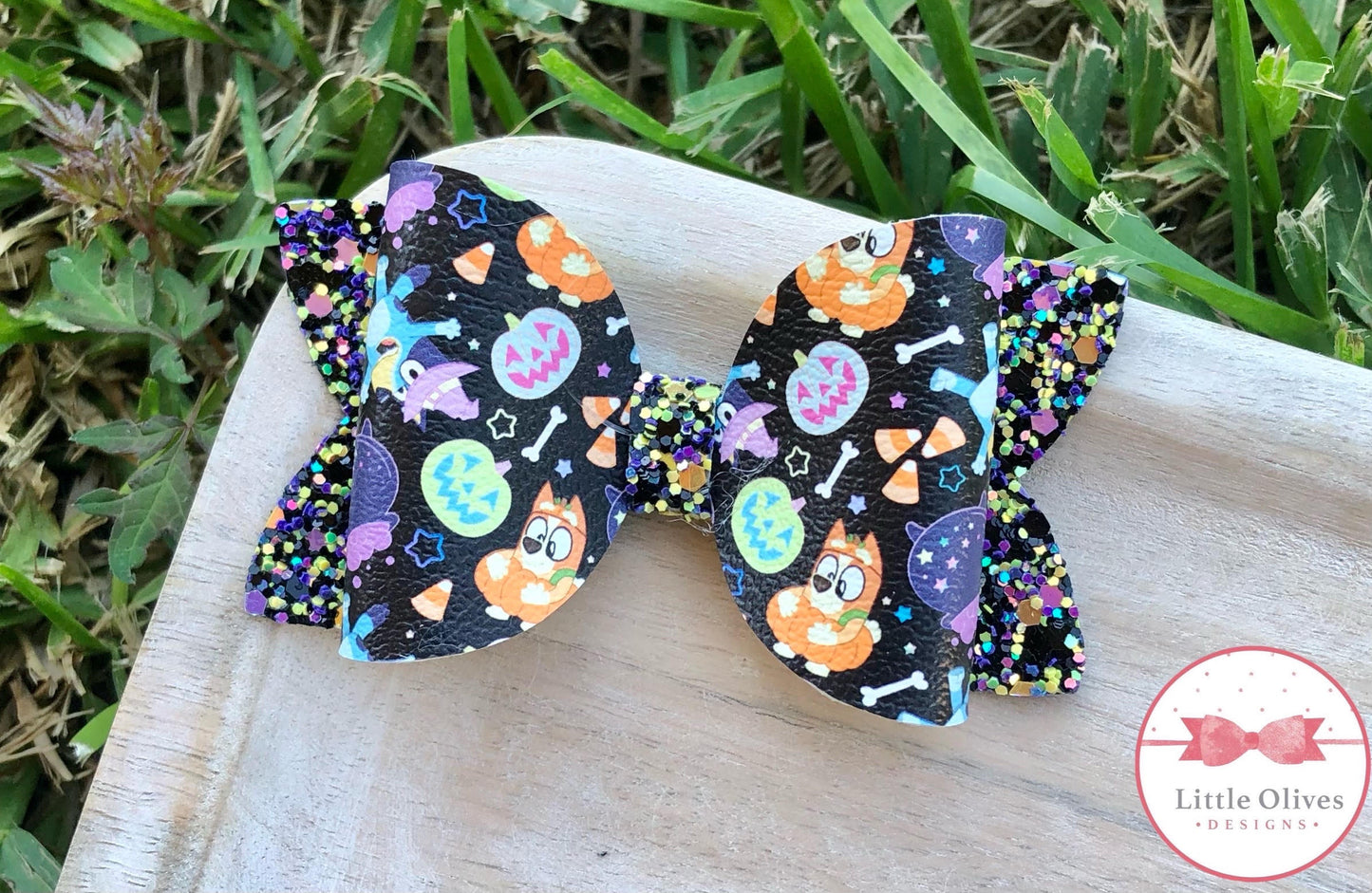 BLUE DOGS FRIENDS HALLOWEEN BOW