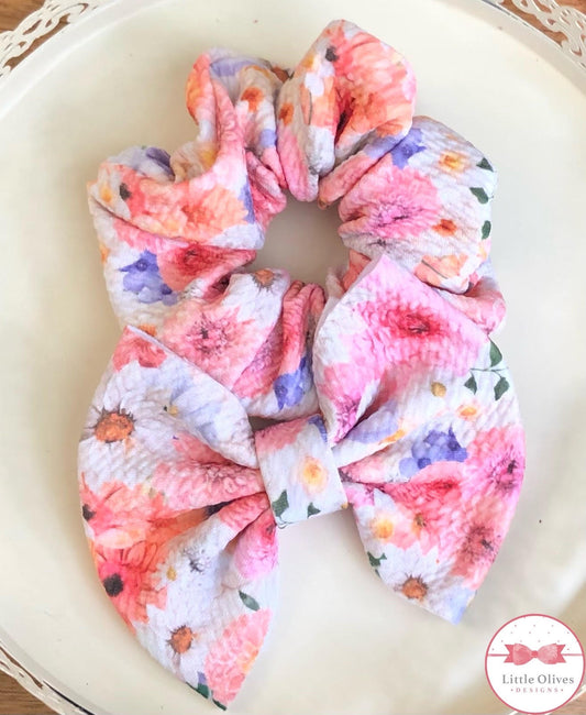 BOUQUET OF BLOOMS SCRUNCHIE OR BOW