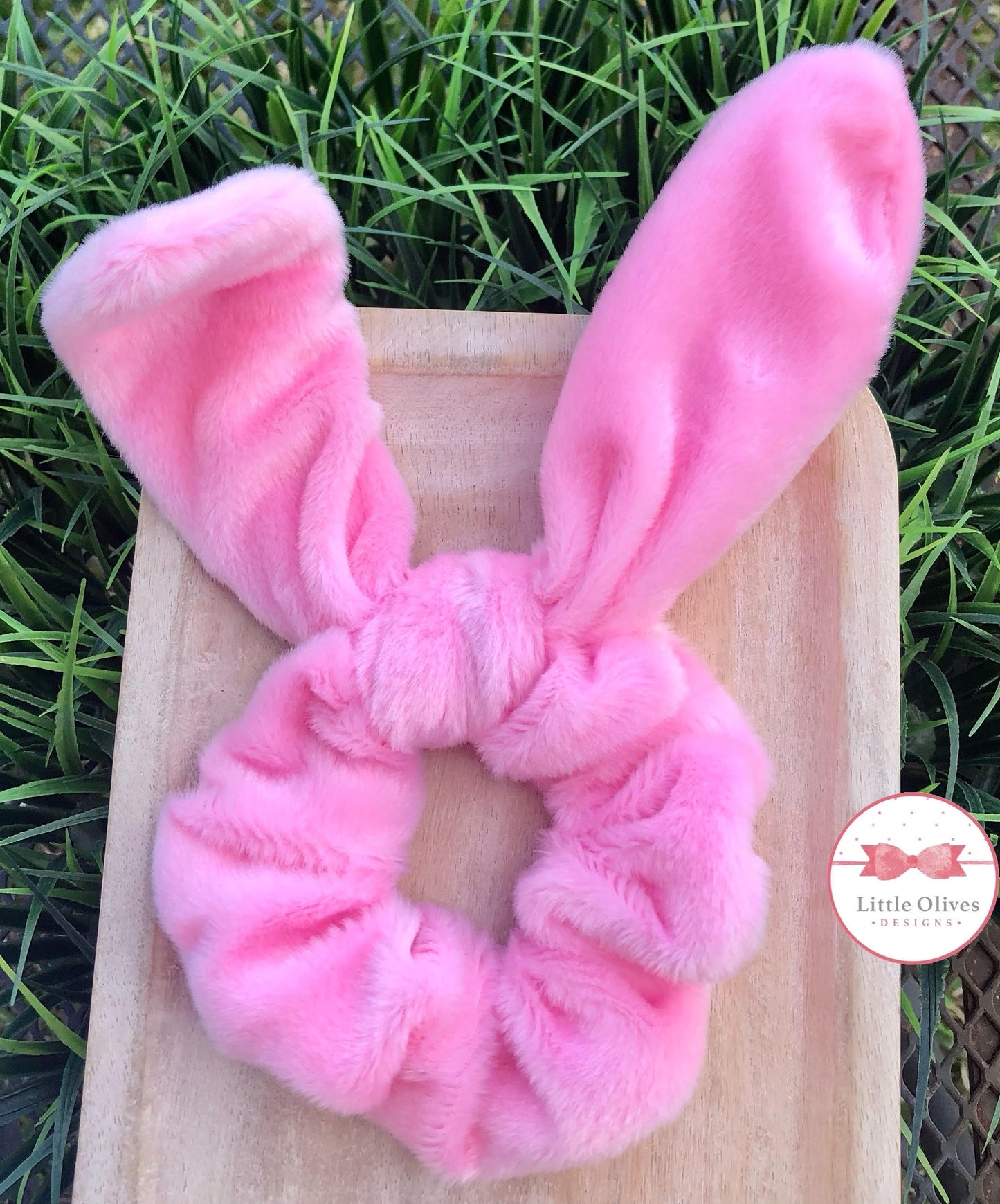 PINK BUNNY SCRUNCHIE - XL PLUSH