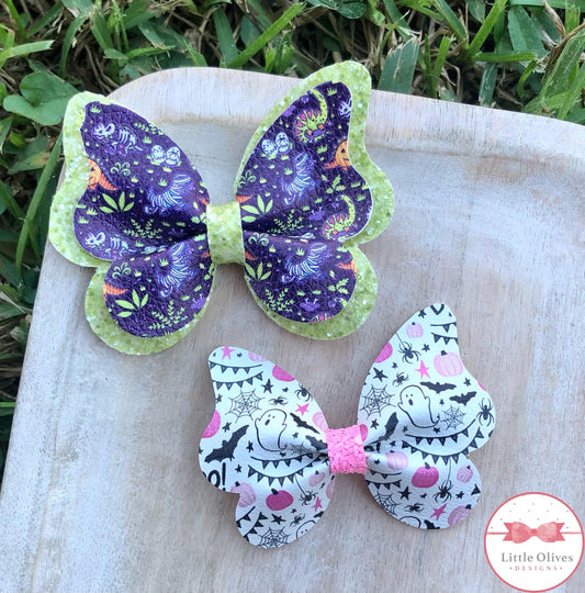 HALLOWEEN SKELETON BUTTERFLY BOW