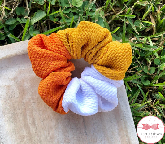 CANDY CORN SCRUNCHIE